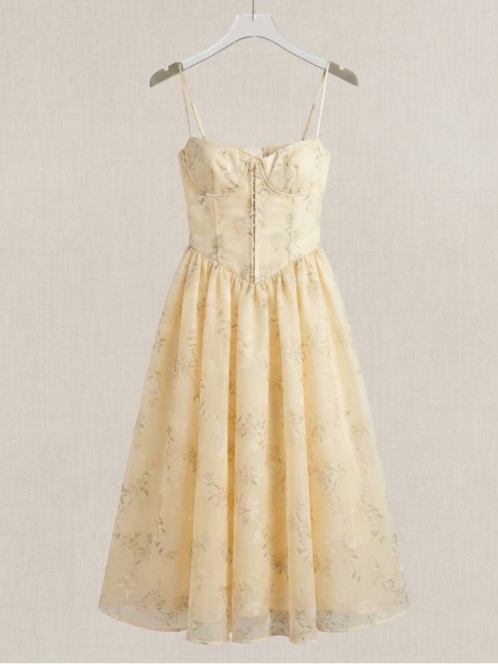 Thirty/Thirty Yellow Floral Cottage Core Midi Prairie Dress Size XL